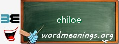 WordMeaning blackboard for chiloe